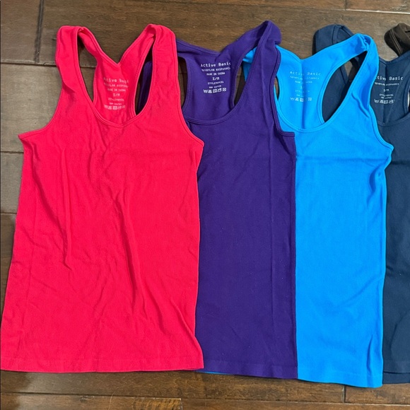 5 Active Basic Racerback Tank Tops - Nylon + Spandex - Picture 5 of 6